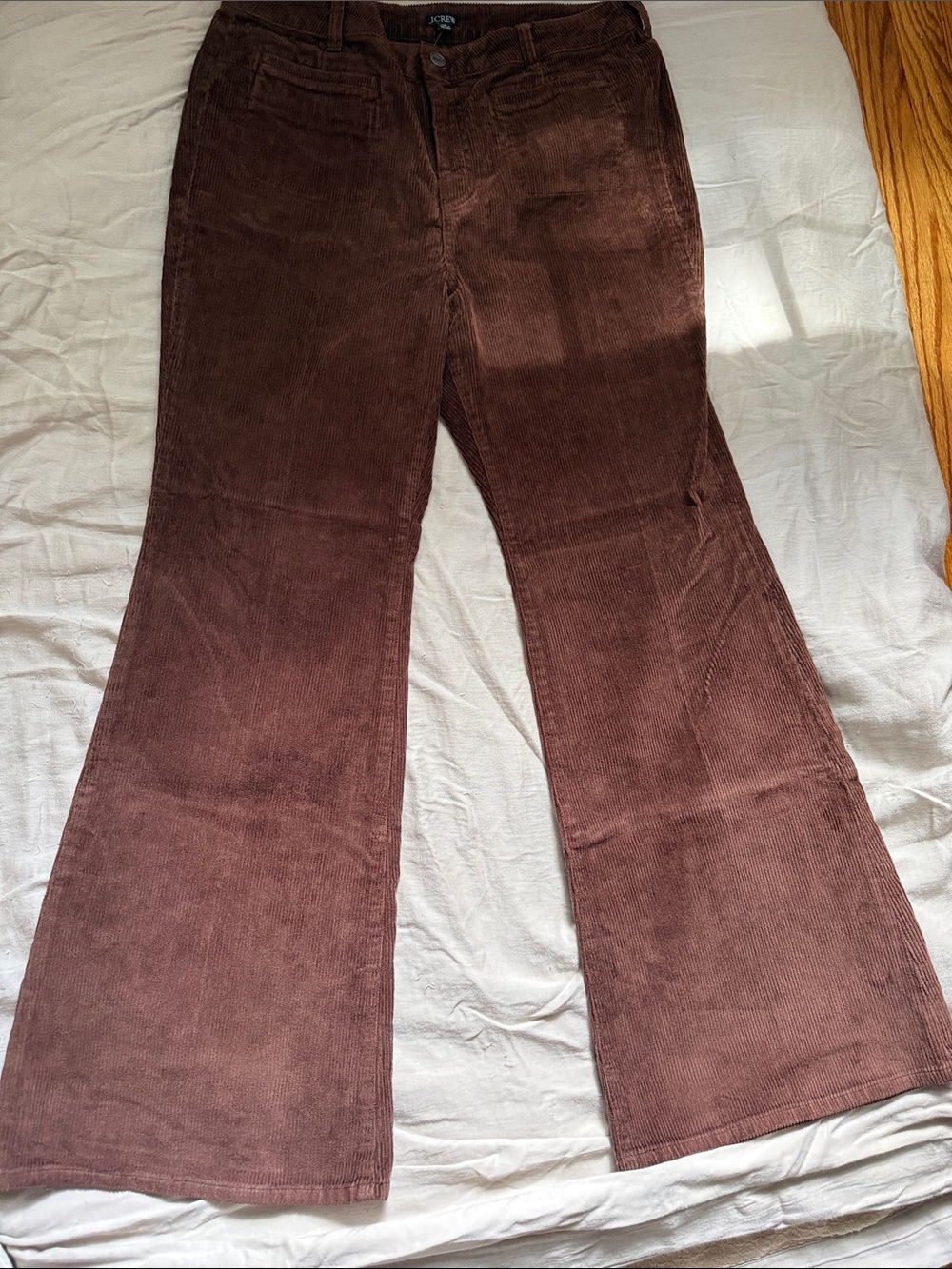 J. Crew Brown Corduroy Flare Jeans - Wide Leg
